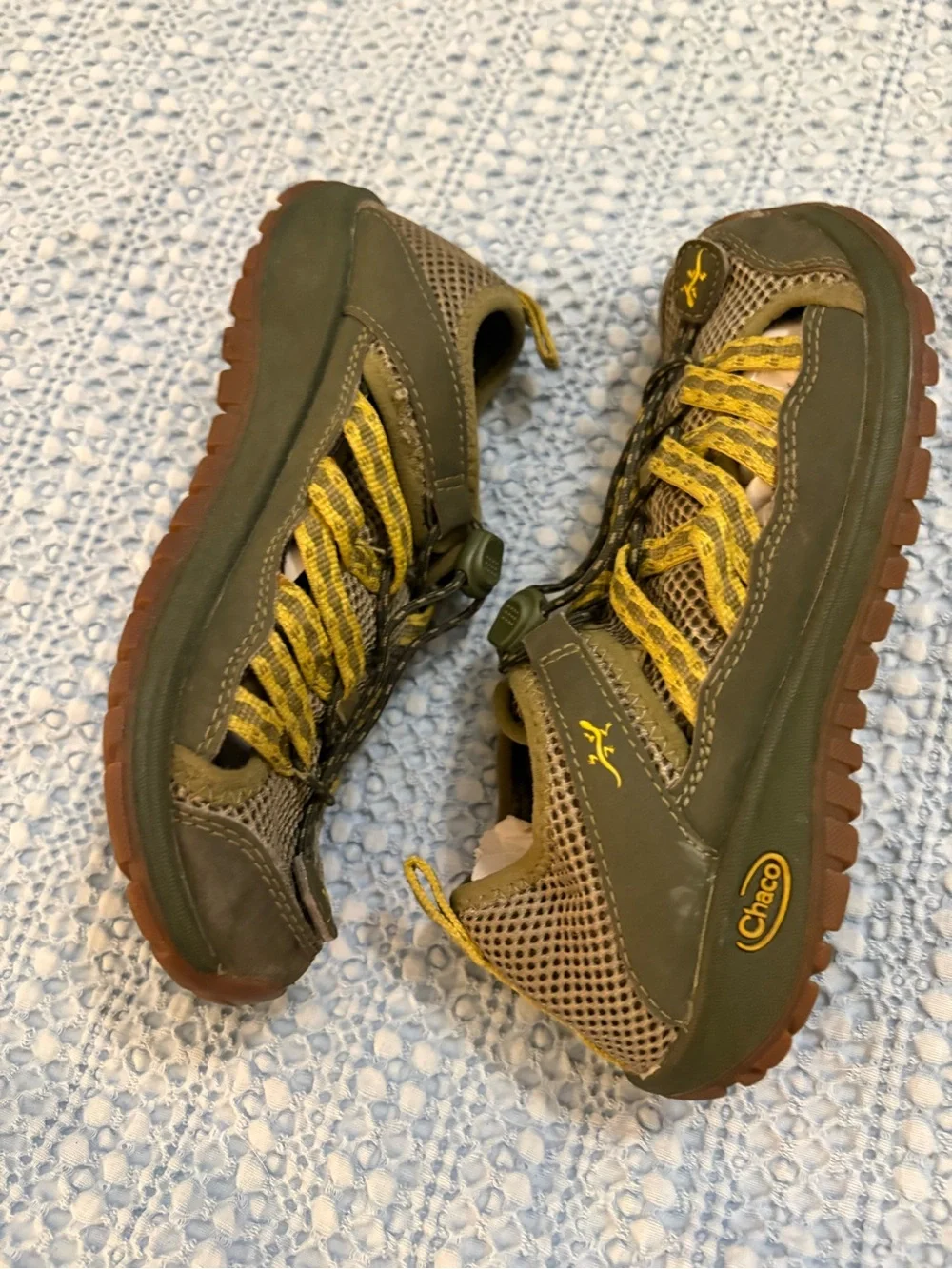 Chaco Kid Outcross 2 Olive Green Outdoor Sandal Water Shoes sz